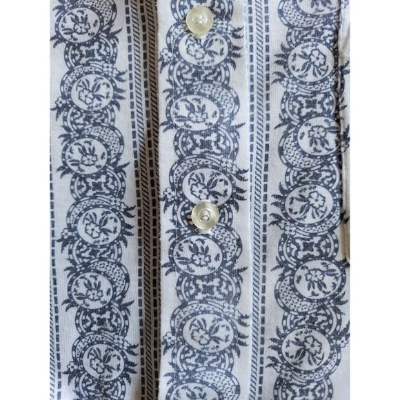 VTG DONEGAL DRESS SHIRTINGS Men's Floral Jersey Knit Button Front Shirt Size 17 - Picture 9 of 11